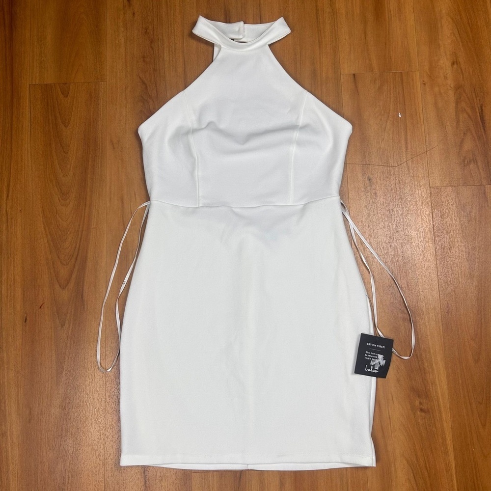 Lulu's Women’s‎ White Halter Backless Mini Dress Size M